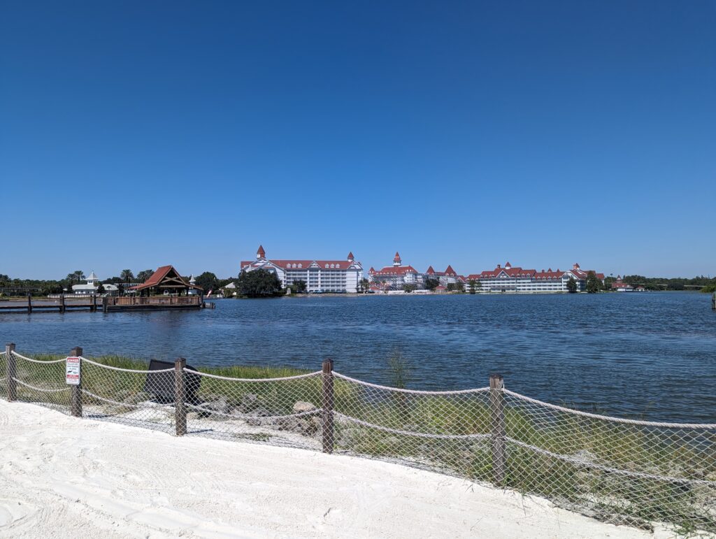 The beach of Disney's Polynesian Village Resort