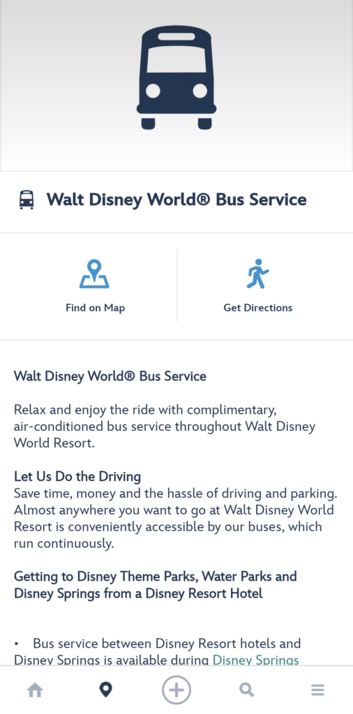 Disney World bus service detailed explanation.