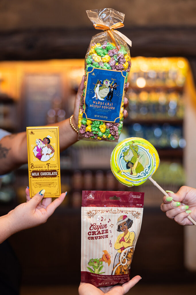 Princess and the Frog Princess Tiana at Tiana's Bayou Adventure Merchandise snacks and treats.