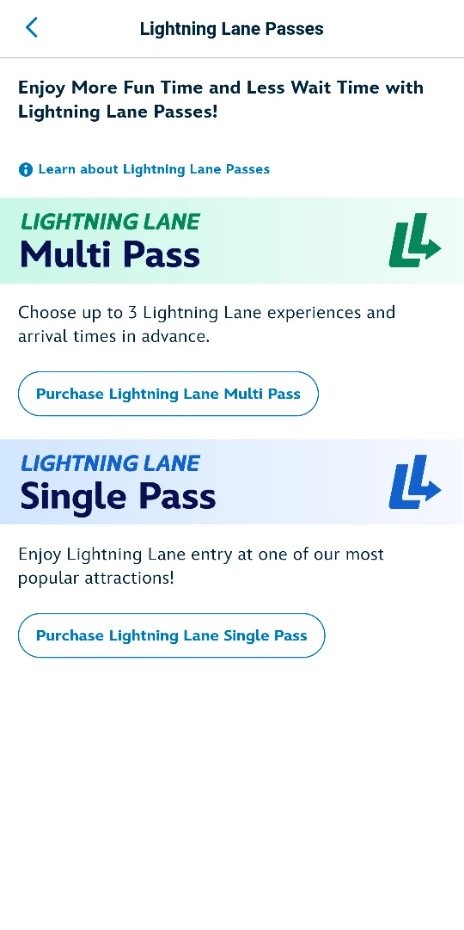 Disney World Lightning Lane Multi & Single Pass screenshot 2.