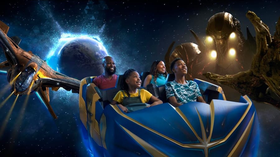 Guardians of the Galaxy: Cosmic Rewind ride at Epcot