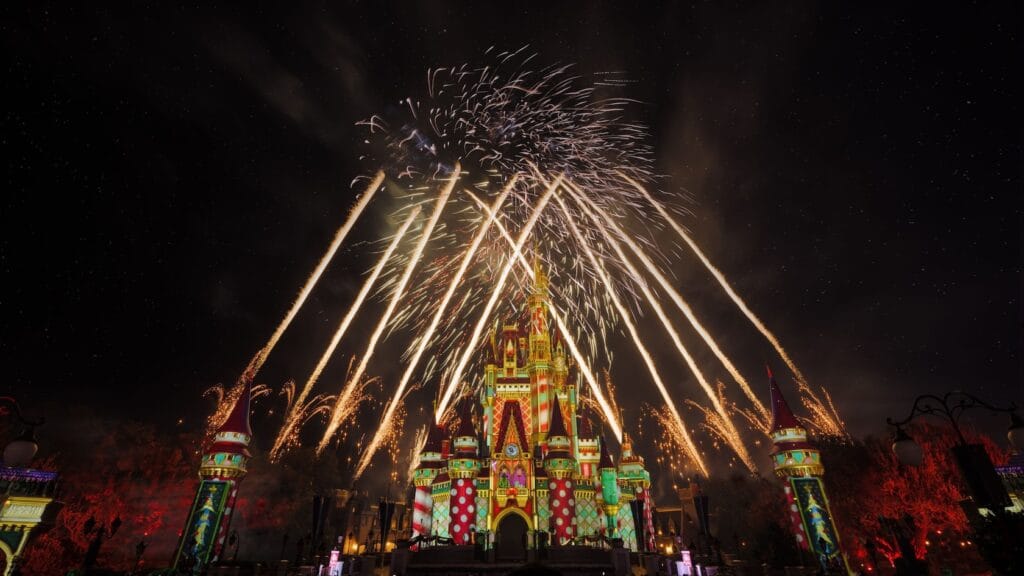 Minnie's Wonderful Christmastime Fireworks Show at Magic Kingdom in Walt Disney World
